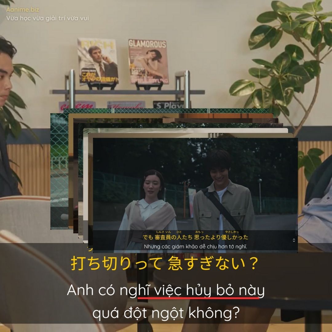 học giao tiếp tiếng Nhật, học tiếng Nhật qua phim, luyện nghe tiếng Nhật, luyện kaiwa tiếng Nhật, luyện phản xạ giao tiếp, vietsub, song ngữ, anime, phụ đề, hướng dẫn
