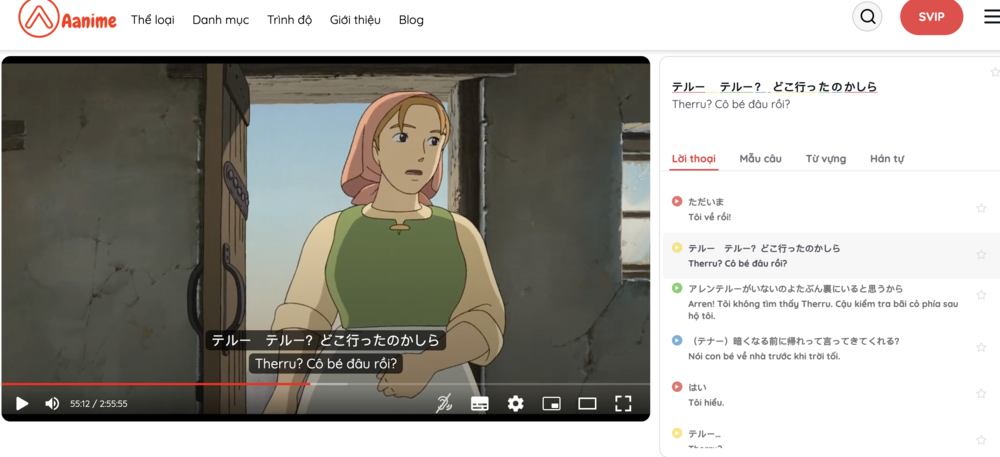 luyện nghe qua phim, học tiếng nhật, luyện nghe tiếng nhật, anime, web phim anime, web anime vietsub, Aanime.tv, anime mới nhất, anime vietsub, phim anime, anime Nhật Bản, anime sub, bộ phim anime, anime hay