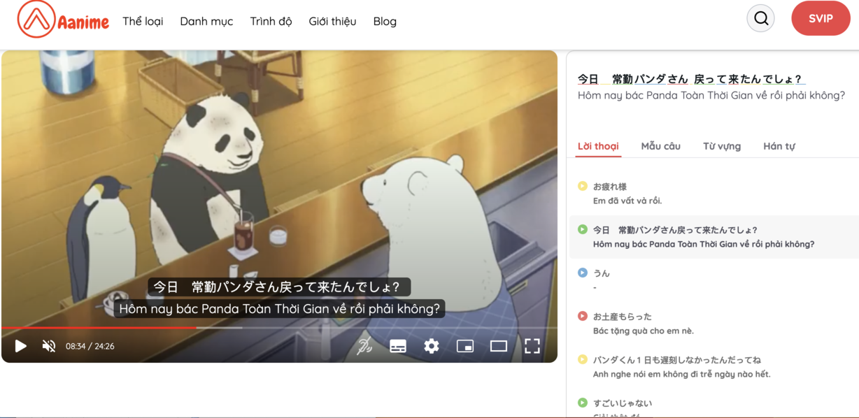 anime vietsub, tiệm c&agrave; ph&ecirc; gấu trắng, học tiếng nhật qua phụ đề Việt Nhật, học tiếng nhật bằng phụ đề song ngữ, luyện kaiwa qua phim, luyện nghe qua phim, học tiếng Nhật qua phim, phương ph&aacute;p học tiếng Nhật, app học tiếng nhật tốt nhất, hướng dẫn học tiếng Nhật qua phim