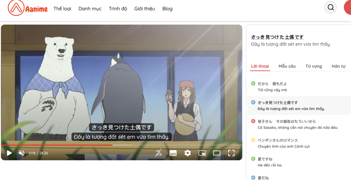 anime vietsub, tiệm c&agrave; ph&ecirc; gấu trắng, học tiếng nhật qua phụ đề Việt Nhật, học tiếng nhật bằng phụ đề song ngữ, luyện kaiwa qua phim, luyện nghe qua phim, học tiếng Nhật qua phim, phương ph&aacute;p học tiếng Nhật, app học tiếng nhật tốt nhất, hướng dẫn học tiếng Nhật qua phim