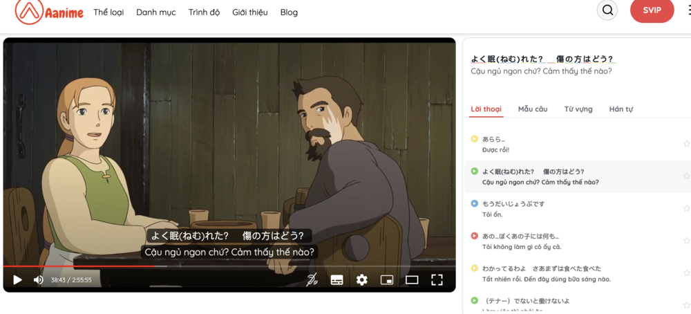 ứng dụng song ngữ Nhật Việt, ứng dụng học tiếng nhật, học tiếng Nhật Tokutei, phụ đề đ&ocirc;i Nhật Việt, học tiếng Nhật qua phim, luyện nghe tiếng Nhật thực tế, đ&agrave;o tạo Tokutei online, Aanime.tv