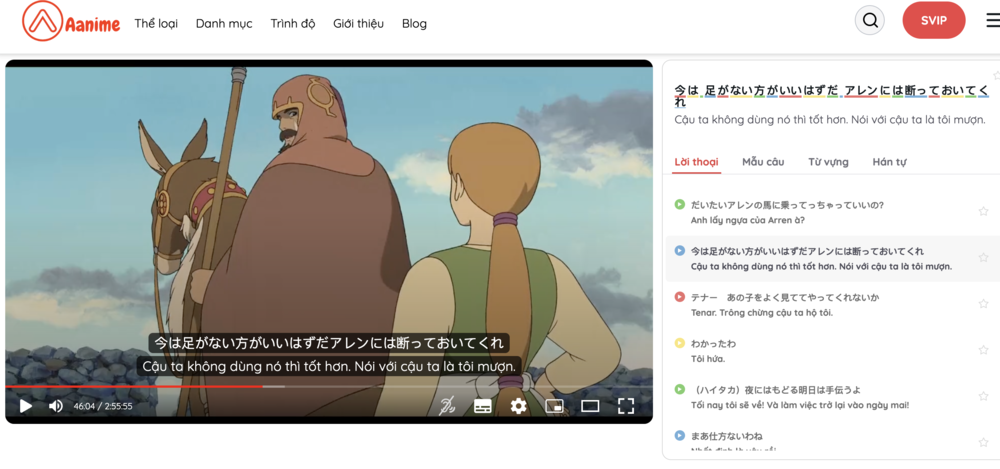 ứng dụng anime v&agrave;o giao tiếp tiếng Nhật